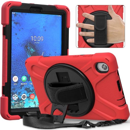 Lenovo Tab M8 (2020) 8" Shockproof Case with Holder & Straps - Red - 1