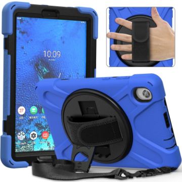 Lenovo Tab M8 (2020) 8" Shockproof Silicone+PC Case w/ Holder & Straps - 1