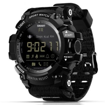 Lokmat MK16 Smart Watch - Waterproof, Info Reminder, Remote Camera, Black - 1