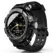 Lokmat MK28 Smart Watch, 1.4" FSTN Screen, IP68 Waterproof, Black - 1