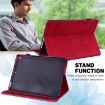 Red Peacock Embossed Flip Leather Case for Samsung Galaxy Tab A7 T500 - 8