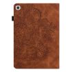 Samsung Galaxy Tab A7 T500 Peacock Embossed Flip Leather Case Brown - 3
