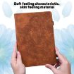 Samsung Galaxy Tab A7 T500 Peacock Embossed Flip Leather Case Brown - 4
