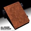 Samsung Galaxy Tab A7 T500 Peacock Embossed Flip Leather Case Brown - 5