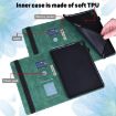 Samsung Galaxy Tab A7 T500 Green Peacock Embossed Flip Leather Case - 9