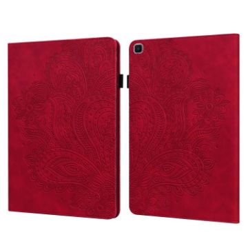 Samsung Galaxy Tab A 8.0 (2019) Red Peacock Flip Leather Case with Wallet - 1