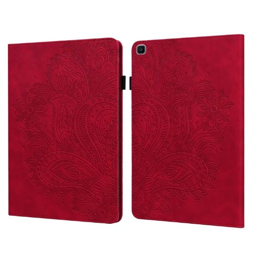 Samsung Galaxy Tab A 8.0 (2019) Red Peacock Flip Leather Case with Wallet - 1