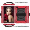 Samsung Galaxy Tab A7 10.4 (2020) Red/Black Silicone PC Case with Holder - 2