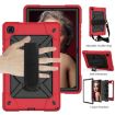 Samsung Galaxy Tab A7 10.4 (2020) Red/Black Silicone PC Case with Holder - 4