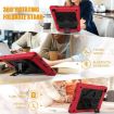Samsung Galaxy Tab A7 10.4 (2020) Red/Black Silicone PC Case with Holder - 6