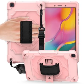 Samsung Tab A 8.0 (2019) T290 Shockproof Case with Holder - Rose Gold - 1