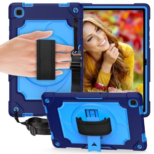 Samsung Galaxy Tab A7 10.4 Case 360 Rotation Shockproof Navy Blue - 1