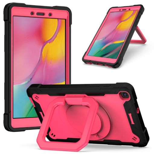 Samsung Galaxy Tab A 8.0 (2019) T290 Shockproof Case Black/Rose Red - 1