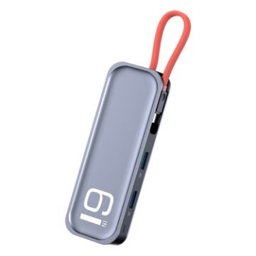 ROCK TR06 6-in-1 USB-C Docking Station with RJ45 for Multi-function Use - 1