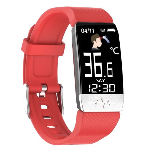 T1S Smart Bracelet - 1.14" Screen, IP67 Waterproof, Health Monitoring (Red) - 1