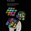 DW35PRO 1.75" IPX7 Waterproof Smart Watch, Bluetooth, Sleep & Heart Rate Monitor, Blue Silicone Strap - 8