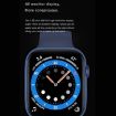 DW35PRO 1.75" IPX7 Waterproof Smart Watch, Steel Strap, Bluetooth, Black - 6