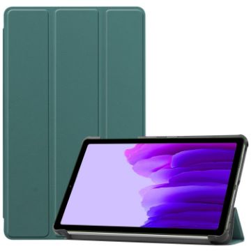 Samsung Galaxy Tab A7 Lite T225 Dark Green Leather Flip Case with Holder - 1