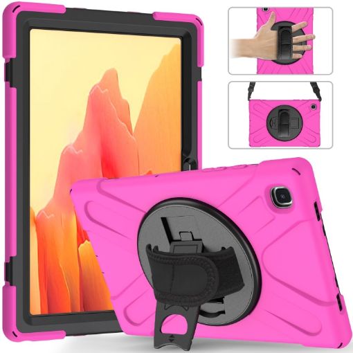 Shockproof Silicone + PC Case for Samsung Galaxy Tab A7 10.4 2020 (Rose Red) - 1