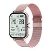 GT20 1.69" TFT Smart Watch, IP67 Waterproof, Steel Strap Pink - 1
