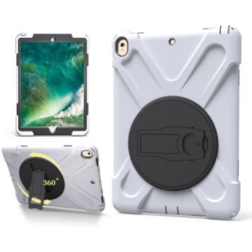 Shockproof White Silicone + PC Case with Holder for iPad Pro 10.5 - 1