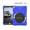 Shockproof Dark Blue Silicone + PC Case with Holder for iPad Pro 10.5 - 3