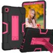 Shockproof Case for Samsung Galaxy Tab A7 10.4 (2020) - Black/Rose Red - 1