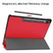 Samsung Galaxy Tab S7 Lite/F7 FE Red Leather Case with Holder & Sleep Function - 6
