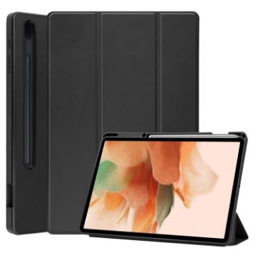 Samsung Galaxy Tab S7 Lite/FE TPU Holster with Sleep & Pen Slot (Black) - 1