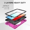 Shockproof Rose Red Case for Microsoft Surface Pro X/2021 with Straps & Pen Slot - 3