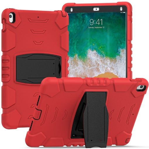 Shockproof Case with Holder for iPad Pro 10.5 (2019/2017) - Red/Black - 1