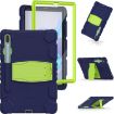 Samsung Galaxy Tab S6 T860 Shockproof Case with Holder - NavyBlue/Lime - 4