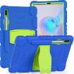 Samsung Galaxy Tab S6 T860 Shockproof Case with Holder Blue+Lime - 1