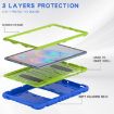 Samsung Galaxy Tab S6 T860 Shockproof Case with Holder Blue+Lime - 6