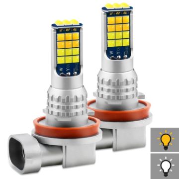 V6 H11 Car LED Fog Light 2PCS 30W 3000LM IP65 Double Color 30LEDs - 1