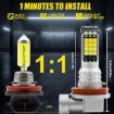 V6 H11 Car LED Fog Light 2PCS 30W 3000LM IP65 Double Color 30LEDs - 3