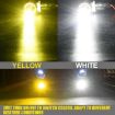 V6 H11 Car LED Fog Light 2PCS 30W 3000LM IP65 Double Color 30LEDs - 6