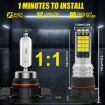 V6 H16 30W 3000LM IP65 Car LED Fog Light 2PCS Double Color 30LEDs SMD-2525 - 3