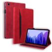 Samsung Galaxy Tab A7 10.4 2020 Red Leather Case with Holder & Slots - 1