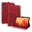 Samsung Galaxy Tab A7 10.4 Love Butterfly Flip Leather Case Red - 1