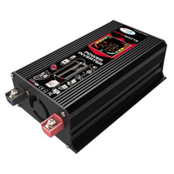 Tang III 6000W 12V to 220V Car Power Inverter with LCD & USB - Black - 1
