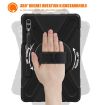 Samsung Galaxy Tab S7 FE/S7+/S9+/S8+ Black Silicone PC Case with Strap - 2