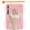 Samsung Galaxy Tab S7 FE/S7+/S9+/S8+ Rose Gold Case with Holder & Strap - 2