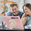 Samsung Galaxy Tab S7 FE/S7+/S9+/S8+ Rose Gold Case with Holder & Strap - 6