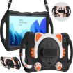 Samsung Galaxy Tab A7 10.4 2020 Cat King Kids Shockproof Case Black Orange - 1