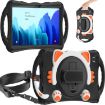 Samsung Galaxy Tab A7 10.4 2020 Cat King Kids Shockproof Case Black Orange - 2