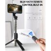 Q03S Fill Light Bluetooth Selfie Stick Tripod Phone Holder - Black - 4