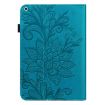 Blue Lace Flower Embossed Leather Case for iPad Pro 10.5/10.2 with Holder - 3