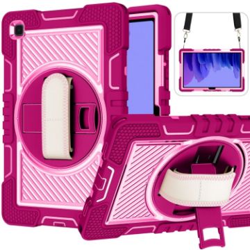 Shockproof Silicone+PC Case for Samsung Galaxy Tab A7 10.4 (2020) Rose Red - 1