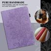 Samsung Galaxy Tab A7 10.4 2020 Lace Flower Flip Leather Case Purple - 7